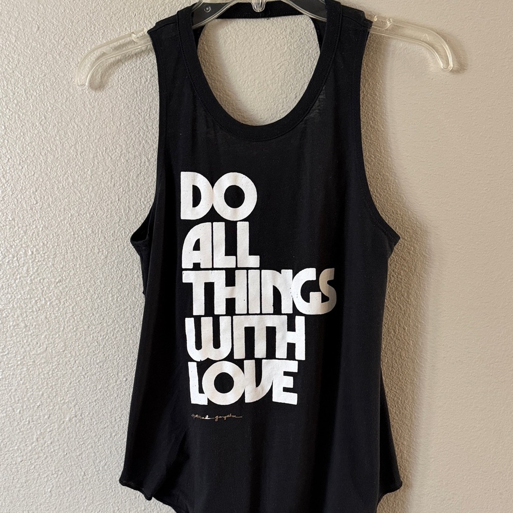 Spiritual Gangster Black and White Graphic Tank Top